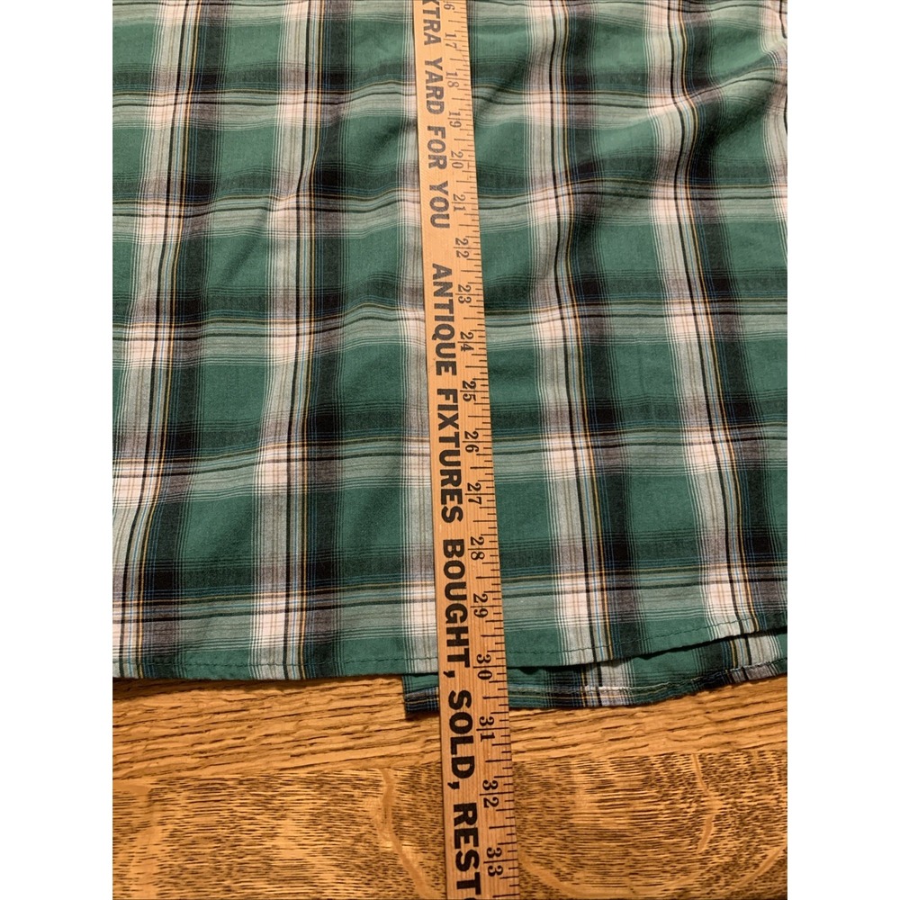 Wrangler Retro Western Shirt‎ Mens XXL Green Plaid Pearl Snaps Short Sleeve - Picture 7 of 7